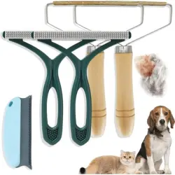 Pawffee 5 cepillos manuales para mascotas, perros, gatos y tejidos - 1 pieza