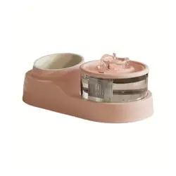 UAMLY Dispensador de agua para gatos 2 en 1 - rosa