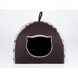 Caseta Para Gatos Con Almohada R2 44x44 Beige Huellas Igloo