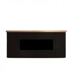 Desio 108 Negro Chimenea Electrica Gabinete Área De Entrada