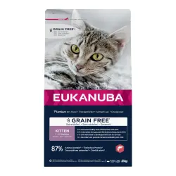 Eukanuba Grain Free Rico en Salmón pienso para gatos ¡a precio especial! - Kitten (2 kg)