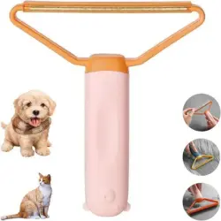 FurryFusion Cepillo de doble cara para pelo de mascotas - Rosa