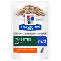 Hill's Prescription Diet m/d con pollo sobres para gatos - 12 x 85 g