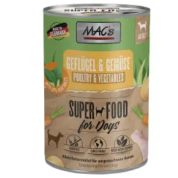 Pack Ahorro MAC's Comida húmeda para perros 24 x 400 g - Aves de corral y verduras