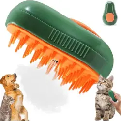 Pawffee Cepillo de vapor 3 en 1 para gatos perros: masajeador autolimpiador - 1 pieza