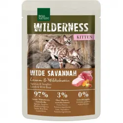 Real Nature Wilderness Para Gatitos Bolsitas Carnes, Unidades 1 x 12 sobres 85 gr