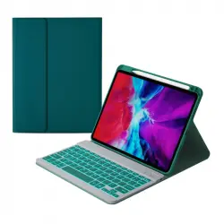 Royal Bailey HK-109D Funda con Teclado Bluetooth para iPad Air4 2020 10.9/ Pro 11(2021/20/18) Verde