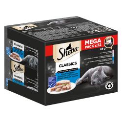 Sheba Multireceta 32 x 85 g en tarrinas comida húmeda para gatos - Classic en paté