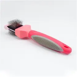 UAMLY Peine suave de doble cara para gatos - rosa