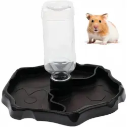 ZooVenture Dispensador de agua portátil de plástico para reptiles tortugas - Gris
