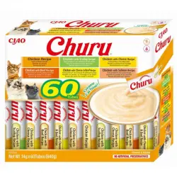 60x14gr Pack Churu para gato adulto Pure Mix de Pollo