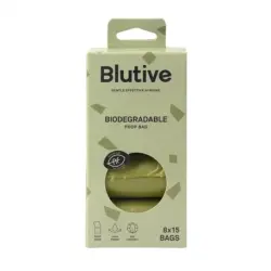Blutive Bolsas Higiénicas Biodegradables para Perros 120 Bolsas (Pack 8x15ud)
