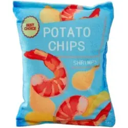 HausPets Bolsa de patatas fritas de peluche azul con sonido chirriante - Artículo 1