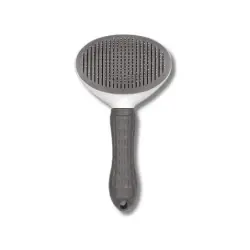 La Casa de Turrón Cepillo para perros y gatos con botón de autolimpieza - 19,5cm x 3,5cm