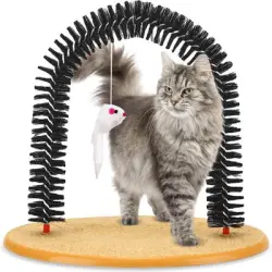 MCBOSON Arco de masaje y aseo para gatos, 36 x 34 cm - 36 x 34 cm