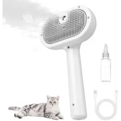 Pawffee Cepillo de vapor 3 en 1 para perros y gatos: masaje y depilación. - 1 pieza