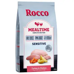 Rocco Mealtime 12 kg pienso en oferta: 10 + 2 kg ¡gratis! - Sensitive con pavo y pollo