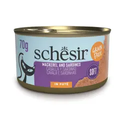 Schesir Lata Caballa y Sardinas en paté para gatos 70 g
