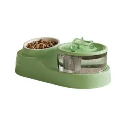 UAMLY Dispensador de agua para gatos 2 en 1 - Verde