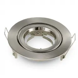 V-Tac Aro Empotrable para Bombillas GU10 95x32mm Níquel