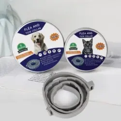 Zoomtopia Collar antipulgas para perros pequeños menos 8 kg, gris, 8 meses - Gris