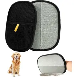ZooVenture Guante de aseo antivello de doble cara - Negro 24*18cm