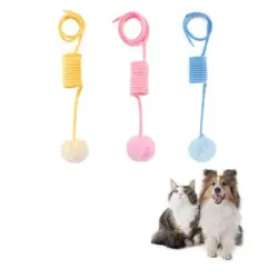 ZooVenture s interactivos para gatos, 3 piezas, con plumas - Juego de 3 piezas | Colores: Amarillo, Azul, Rosa
