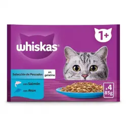 Comida húmeda para gatos +1 año Whiskas Selección Pescados12 x 100 gr