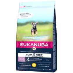 Eukanuba Grain Free Puppy razas pequeñas y medianas con pollo - 3 kg