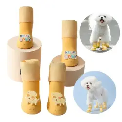FurryFusion Botas de lluvia de silicona para perros - L