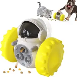 FurryFusion  dispensador de comida para perros y gatos - AMARILLO