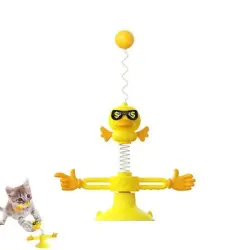 FurryFusion  para pájaros con resorte para gatos - AMARILLO