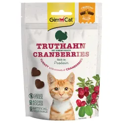 GimCat Crunchy snacks para gatos - Pavo con arándanos 50 g