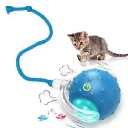 IntiMeg Pelota interactiva para gato rojo - azul