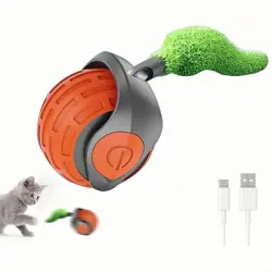IntiMeg Pelota interactiva para gatos y perros - 360° - Naranja