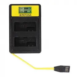 Patona Cargador Smart Dual con Pantalla LCD para Baterías Canon LP-E8