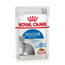Royal Canin 12 x 85 g comida húmeda para gatos: ¡20 % de descuento! - Indoor Sterilised en salsa