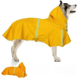 ZooVenture Impermeable amarillo para perro - Mediano - Amarillo-M