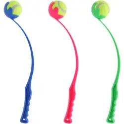 ZooVenture Lanzador ergonómico de pelotas para perros (3 piezas) - Color: Verde
