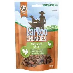 Barkoo Chunkies palitos rellenos para perros - Pollo y espinacas - 100 g