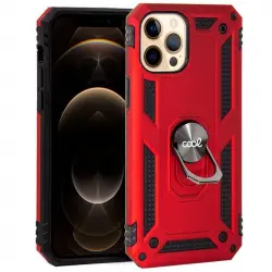 Cool Funda Hard Roja con Anilla para iPhone 12 Pro Max