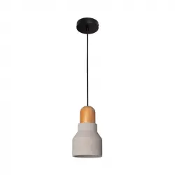 Efectoled Lámpara Colgante Hormigón Y Madera Luster Gris Piedra