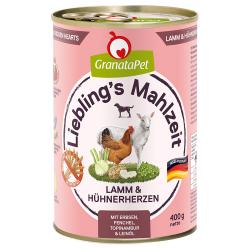 Granatapet Liebling's Mahlzeit 6 x 400 g - Cordero y corazones de pollo