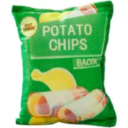 HausPets Bolsa de patatas fritas de peluche verde con sonido chirriante - Artículo 1
