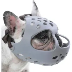 HausPets Bozal de silicona para hocicos cortos - Bulldog, Shih Tzu, Pug - Una unidad