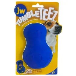 JW Tumble Teez juguete interactivo para perros - L:  8 cm de diámetro, azul