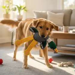 LOVE THE EARTH Peluche Resistente Pato con Sonido para perros