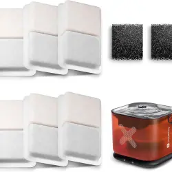 Molly&Cody Pack de 8 Filtros y 8 Esponjas de Repuesto para Fuente de 3 l - 4 x 4 x 4 cm