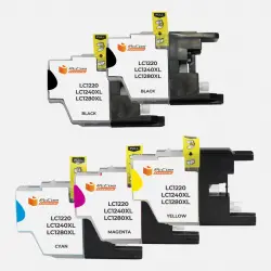 Pccom Essential Brother Lc1240xl/lc1220xl/lc1280xl Cartucho Tinta Compatible Negro/cian/magenta/amarillo Pack 5