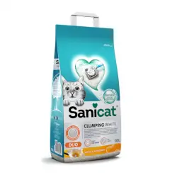 Sanicat Clumping White Duo Arena Aglomerante para gatos